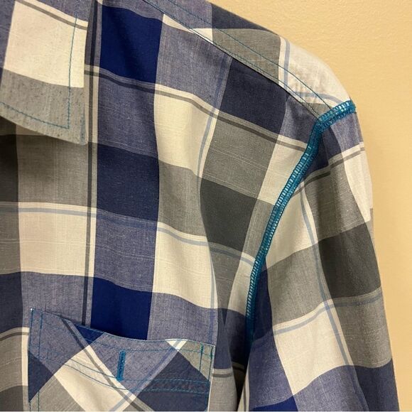 Arnold Zimbrey button down plaid shirt. Size L - Picture 2 of 10